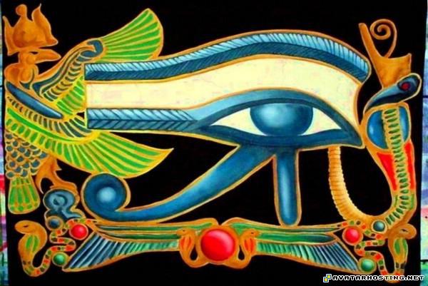 abstract paintings eye-of-horus blue